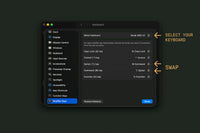 Select your keyboard at the top. It matches the PCB name shown in VIA.